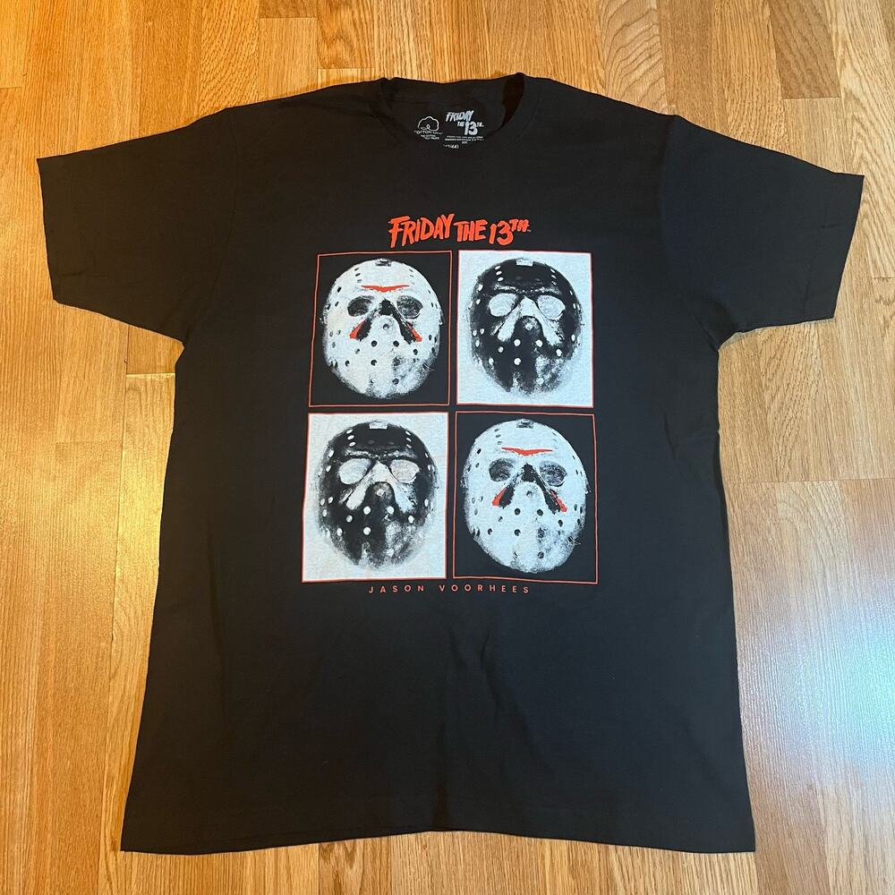 Halloween Friday the 13th Jason Voorhees Hockey Masks‎ Tee Shirt men’s Sz L